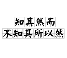 “知其然而不知其所以然”是什么意思？