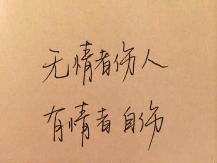 “无情者伤人，有情者自伤”是什么意思？