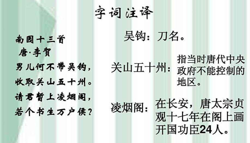 “请君暂上凌烟阁，若个书生万户侯”是什么意思？