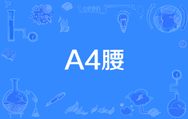 “A4腰”是什么意思？