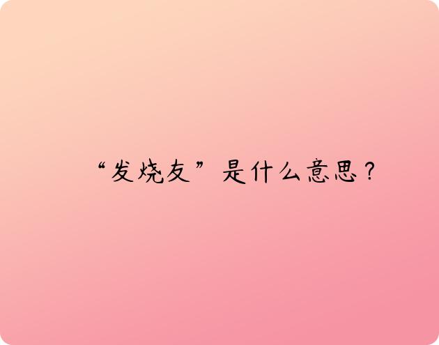 “发烧友”是什么意思？