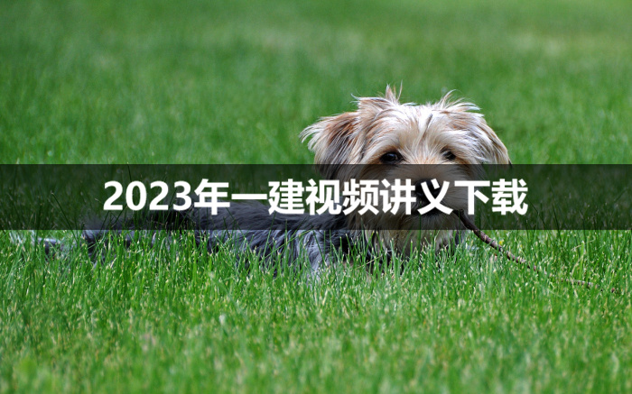 王敏2023年一建水利视频讲义【名城集训营-重点推荐】