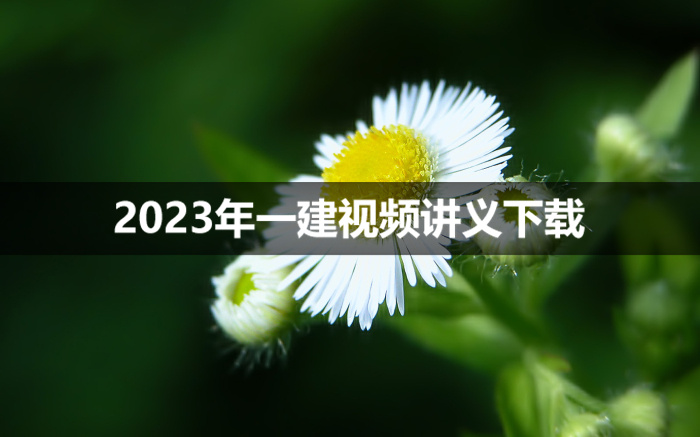 2023年一建民航视频讲义【精讲+习题+冲刺+真题】