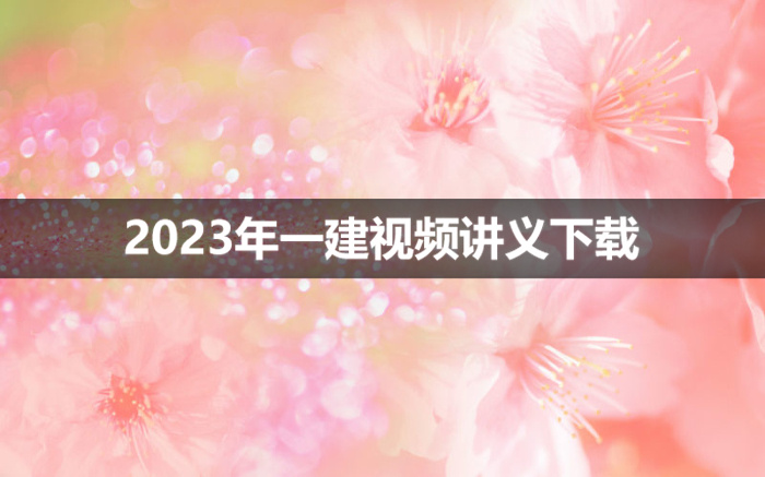 李顺顺2023年一建水利实务视频课件【私塾线上密训班】