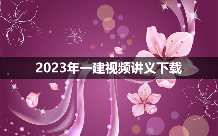 王树京2023年一级建造师建筑实务视频讲义pdf